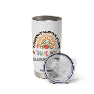 Teacher Appreciation Gifts Tumbler Cup Thank You For Being Part Of My Story TB10 Print Your Wear