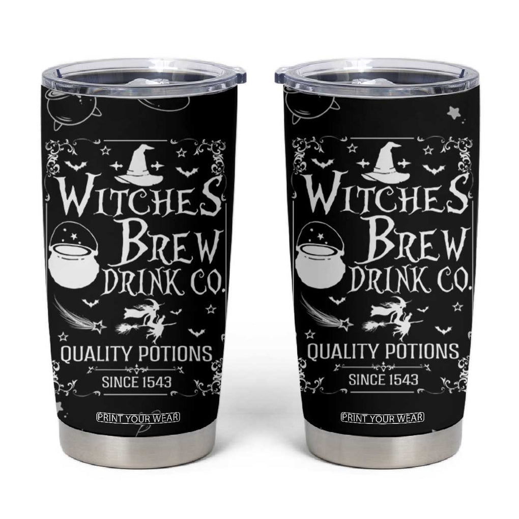 Funny Halloween Witch Tumbler Cup Witches Brew Drink Witchy Vibes Spooky Decorations TB10 Black Print Your Wear