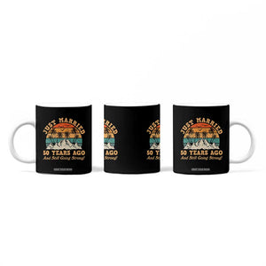 50th Anniversary Coffee Mug Just Married 50 Years Ago And Still Going Strong! Retro TB10 Print Your Wear