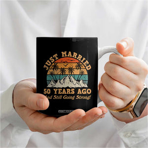 50th Anniversary Coffee Mug Just Married 50 Years Ago And Still Going Strong! Retro TB10 Print Your Wear