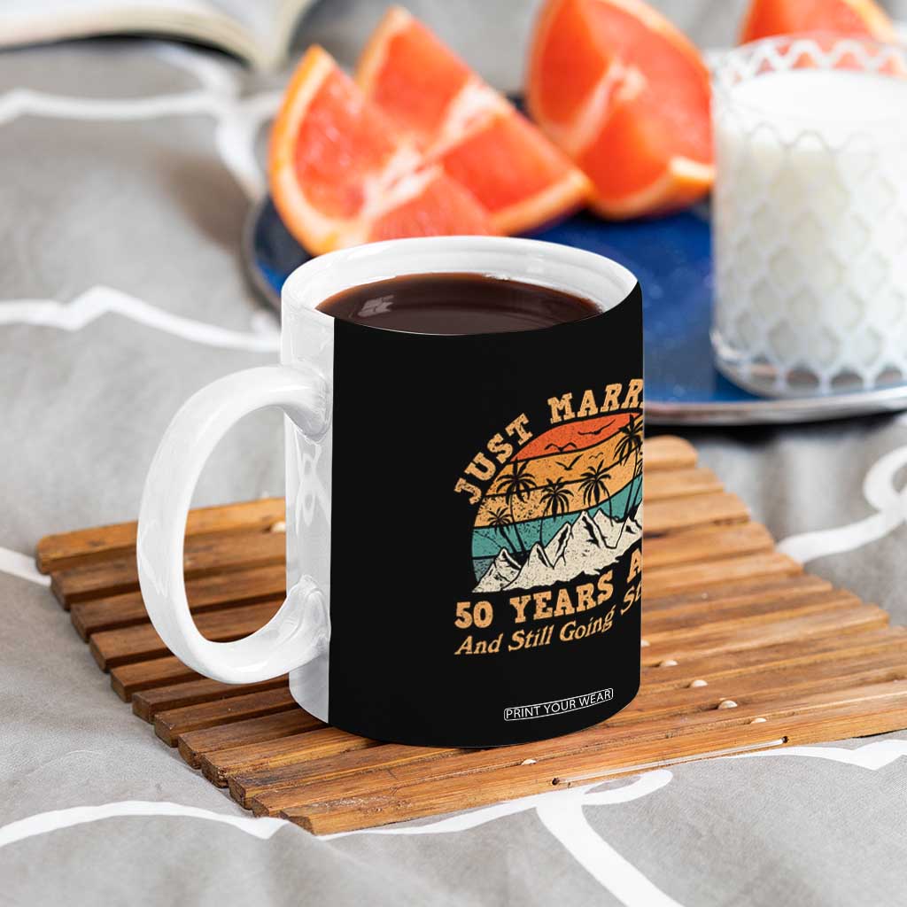50th Anniversary Coffee Mug Just Married 50 Years Ago And Still Going Strong! Retro TB10 Print Your Wear