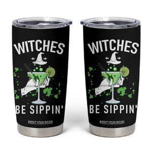 Funny Halloween Party Tumbler Cup Witch Witches Be Sippin, for Ladies TB10 Black Print Your Wear