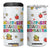 Teacher Appreciation Gifts 4 in 1 Can Cooler Tumbler Happiest Teacher On Earth Retro Groovy TB10 One Size: 16 oz Black Print Your Wear