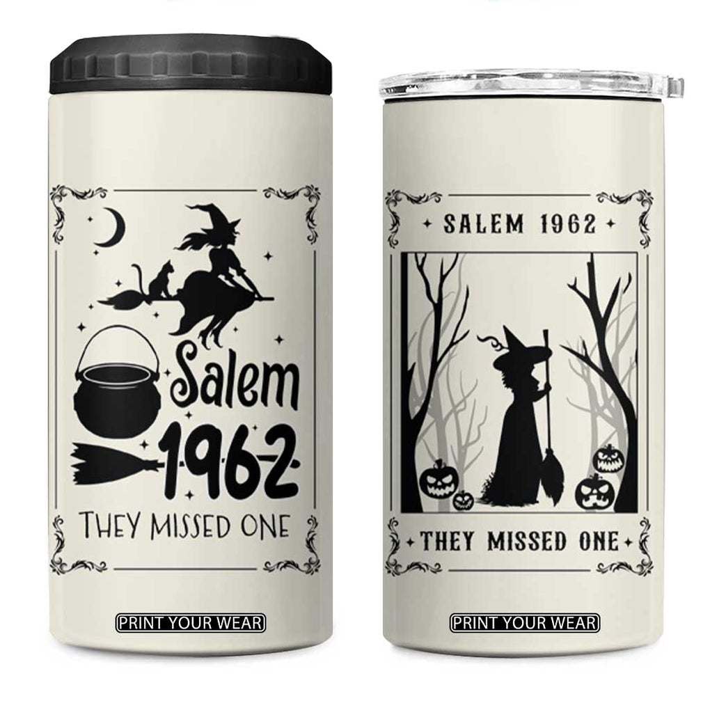 Witch Halloween 4 in 1 Can Cooler Tumbler Women Girls Trip Salem 1692 They Missed One TB10 One Size: 16 oz Beige Print Your Wear