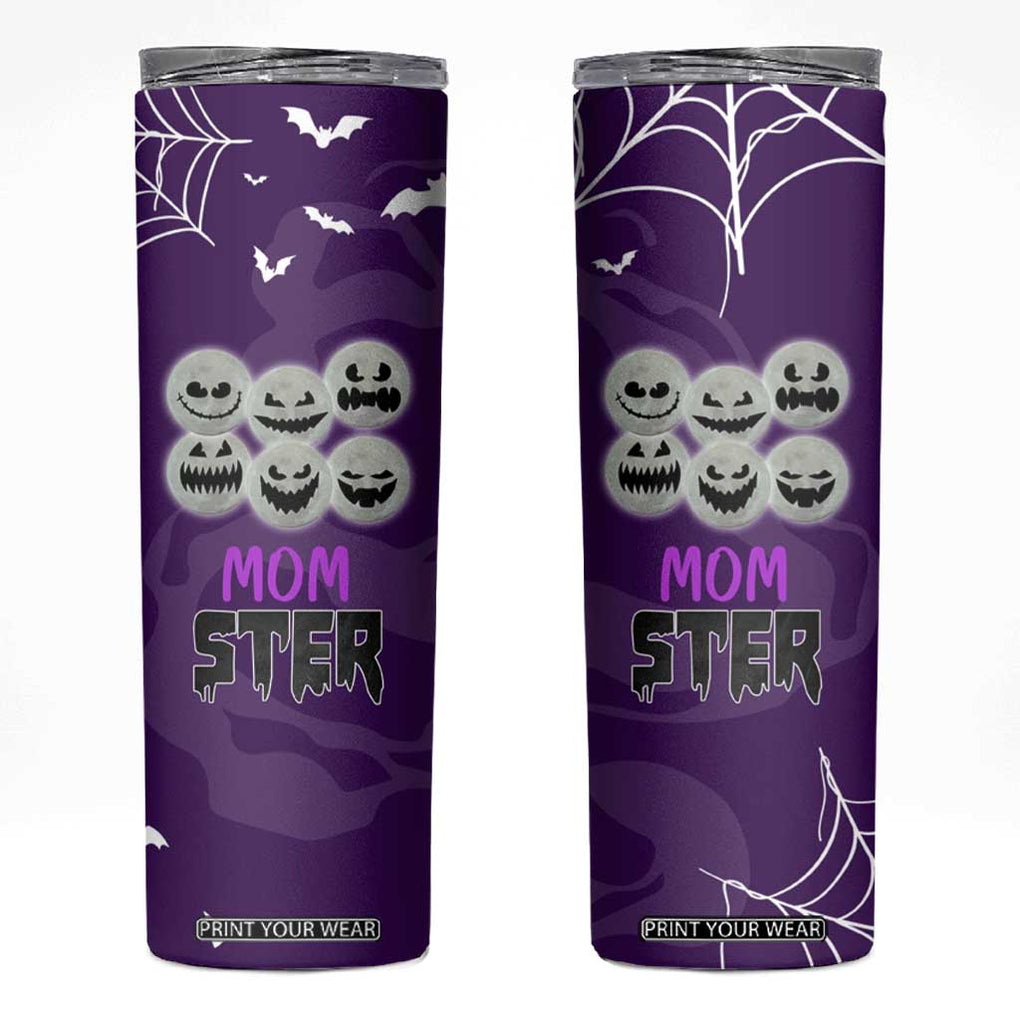 Halloween Mom Skinny Tumbler Momster Spooky Season Funny Mama Gift for Mom Ster TB10 Purple Print Your Wear