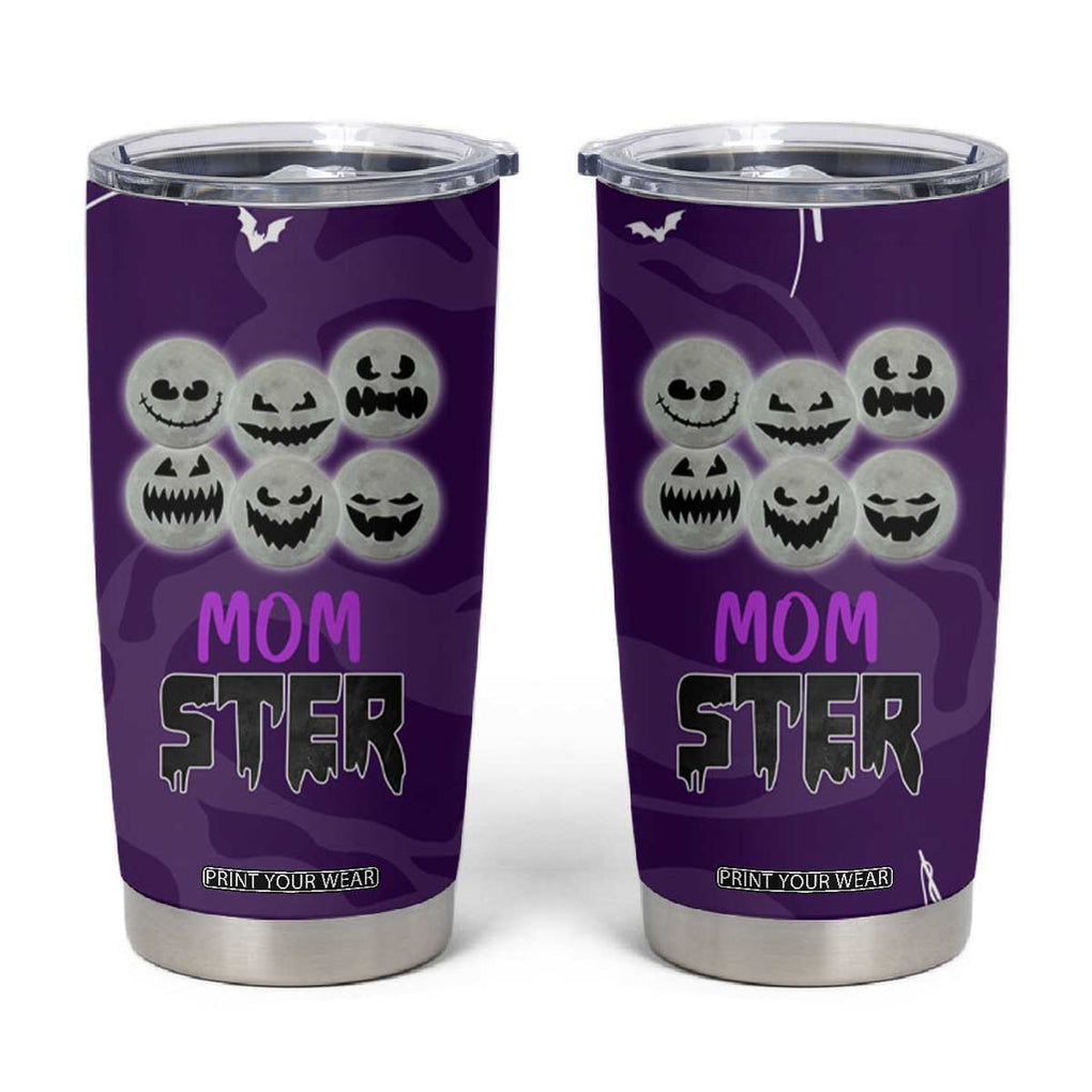 Halloween Mom Tumbler Cup Momster Spooky Season Funny Mama Gift for Mom Ster TB10 Purple Print Your Wear