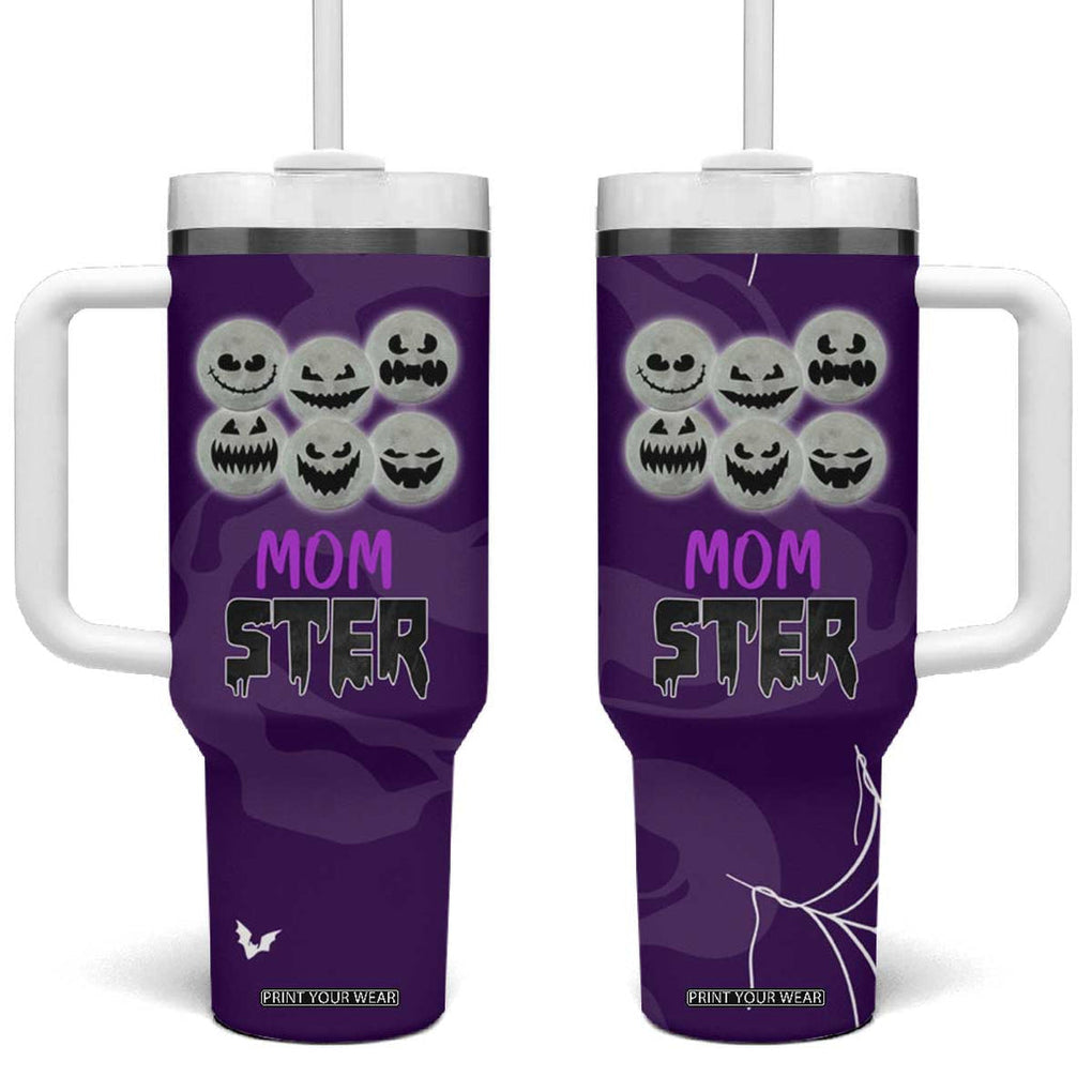 Halloween Mom Tumbler With Handle Momster Spooky Season Funny Mama Gift for Mom Ster TB10 One Size: 40 oz Purple Print Your Wear