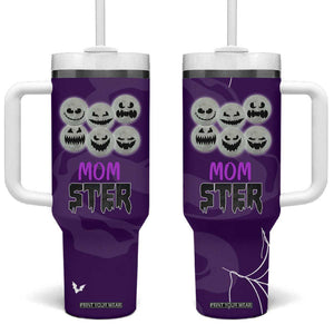 Halloween Mom Tumbler With Handle Momster Spooky Season Funny Mama Gift for Mom Ster TB10 One Size: 40 oz Purple Print Your Wear