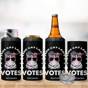 Harris 2024 4 in 1 Can Cooler Tumbler This Cat Lady Vote Kamala Madam President TB10 Print Your Wear