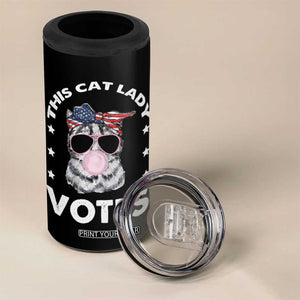 Harris 2024 4 in 1 Can Cooler Tumbler This Cat Lady Vote Kamala Madam President TB10 Print Your Wear