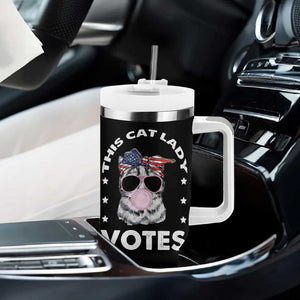 Harris 2024 Tumbler With Handle This Cat Lady Vote Kamala Madam President TB10 Print Your Wear