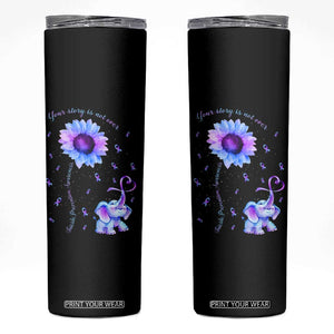 Suicide Prevention Awareness Skinny Tumbler Teal Purple Elephant Your Story Is Not Over Sunflower Therapist Psychologist TB10 Black Print Your Wear