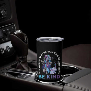 Suicide Prevention Awareness Tumbler Cup Teal Purple Elephant In A World Where You Can Be Anything Be Kind Therapist Psychologist TB10 Print Your Wear