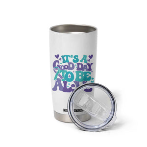 Suicide Prevention Awareness Tumbler Cup Teal Purple Ribbon Inspirational Motivational Gifts Little Reminders Therapist Psychologist TB10 Print Your Wear