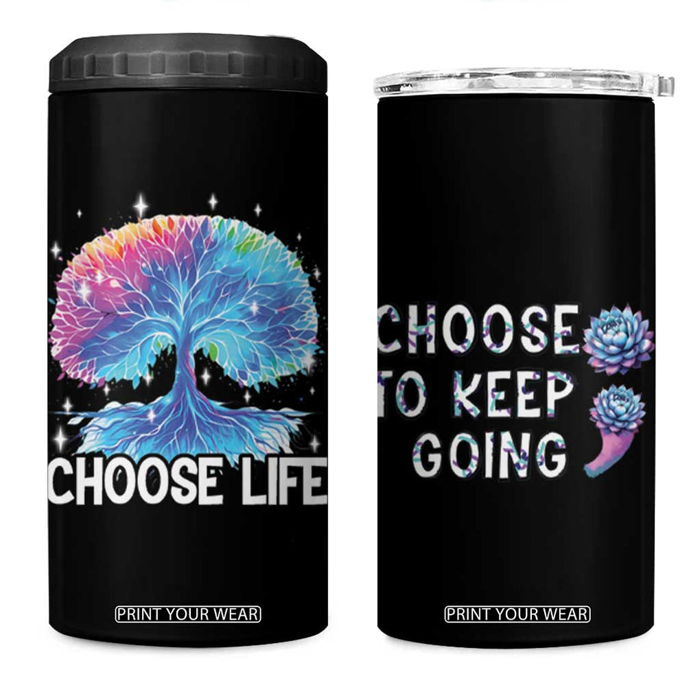 Suicide Prevention Awareness 4 in 1 Can Cooler Tumbler Teal Purple Semicolon Choose Life Support You Matter Therapist Psychologist TB10 One Size: 16 oz Black Print Your Wear