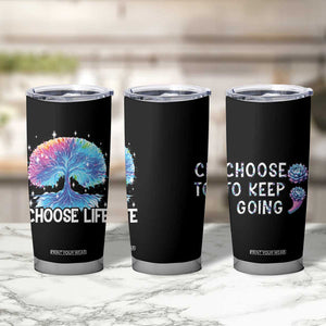 Suicide Prevention Awareness Tumbler Cup Teal Purple Semicolon Choose Life Support You Matter Therapist Psychologist TB10 Print Your Wear