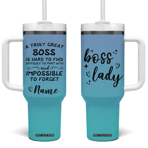 Personalized Boss Lady Tumbler With Handle Custom Name Gifts for Office Bosses Coworkers Leaders Managers TB10 One Size: 40 oz Gradient Print Your Wear