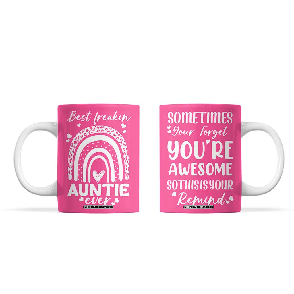 Aunt Gifts Coffee Mug Gift For New Aunts Auntie Birthday TB10 Pink Print Your Wear