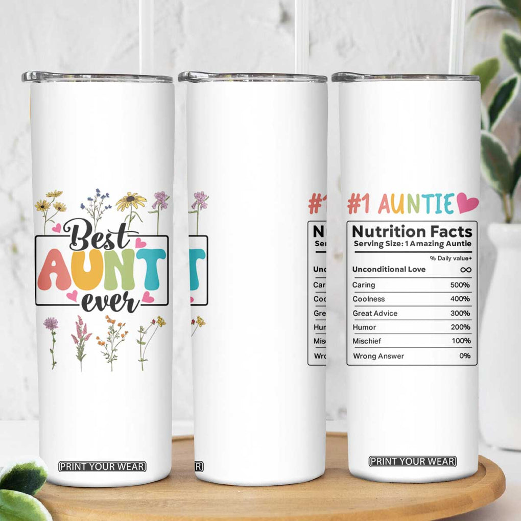 Funny Aunt Skinny Tumbler Best Auntie Ever TB10 Print Your Wear