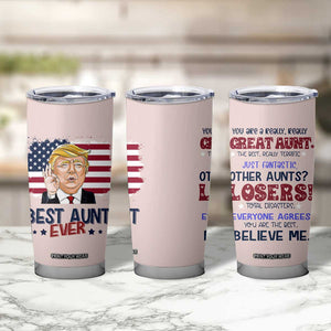 Funny Auntie Tumbler Cup Best Aunt Ever TB10 Print Your Wear