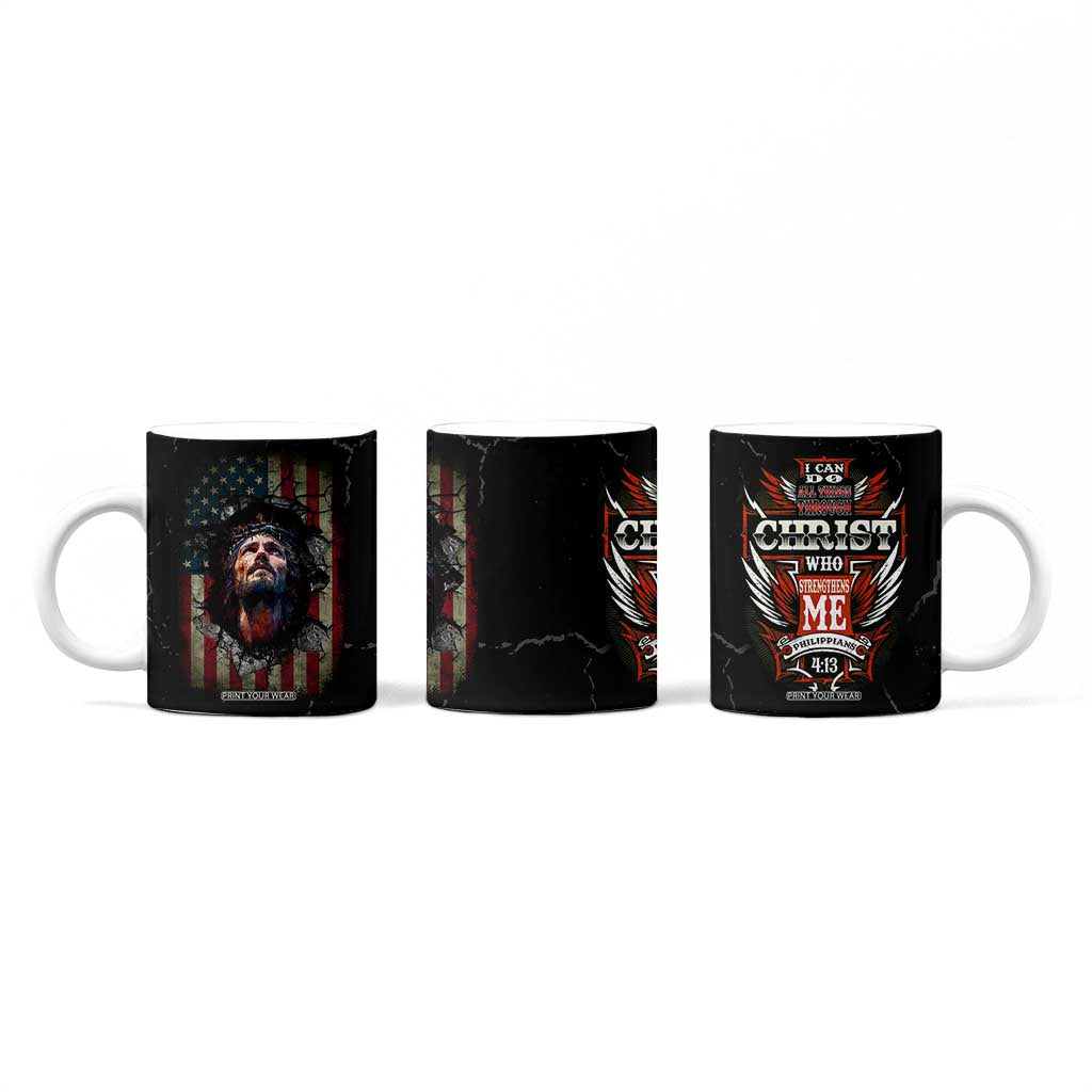 Christian Gift for Men Coffee Mug I Can Do All Things Through Christ Religious Pastor TB10 Print Your Wear