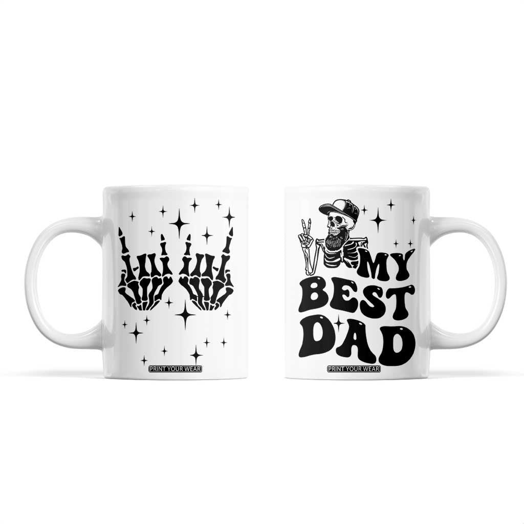 Dad Gifts Coffee Mug Cool Skeleton Fathers Day TB10 White Print Your Wear