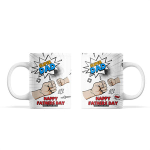 Fathers Day Gift For Dad Coffee Mug Super Dad TB10 White Print Your Wear