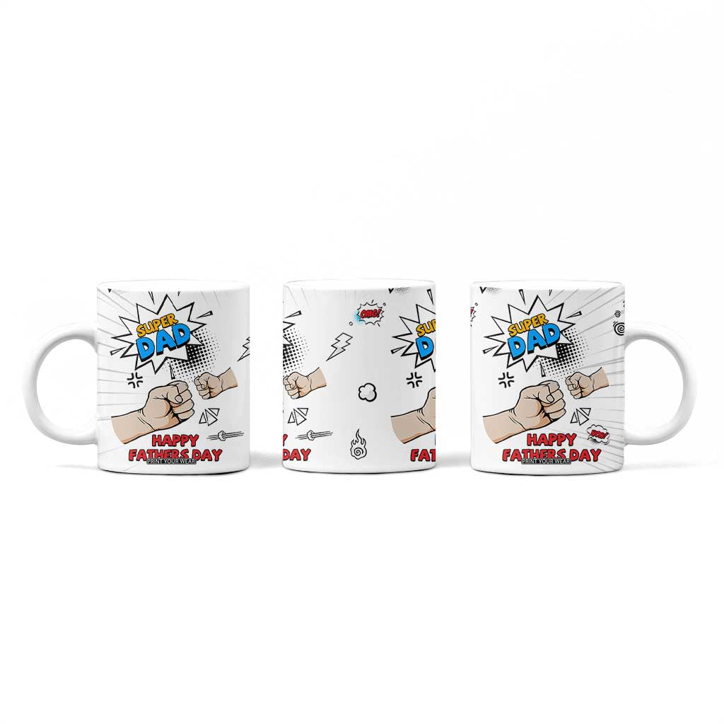 Fathers Day Gift For Dad Coffee Mug Super Dad TB10 Print Your Wear