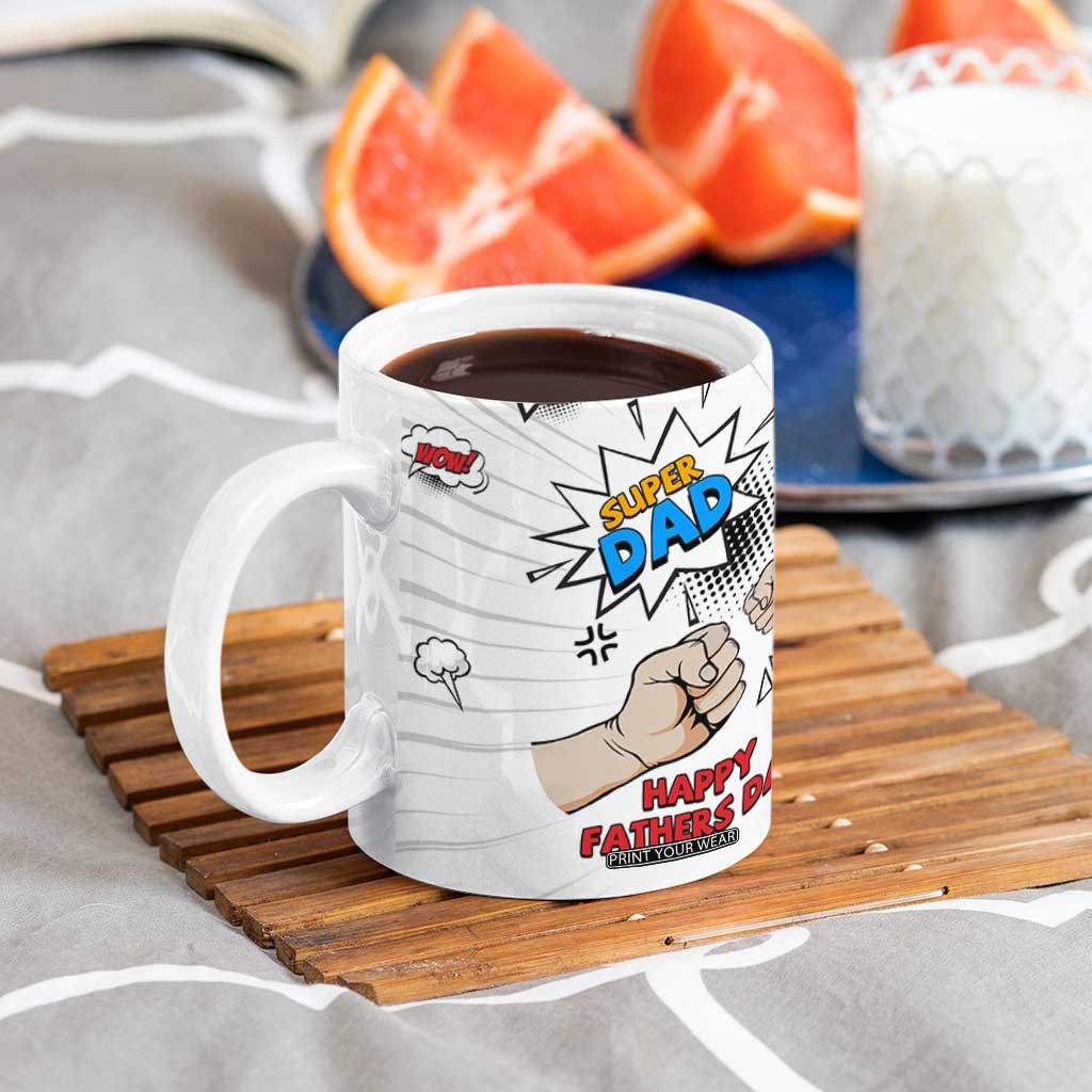Fathers Day Gift For Dad Coffee Mug Super Dad TB10 Print Your Wear