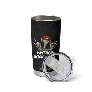 Rocker Skeleton Tumbler Cup Vintage Hand Rock & Roll Funny Halloween Gifts TB10 Print Your Wear