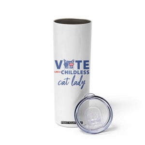 Vote Like A Childless Cat Lady Skinny Tumbler Support Kamala Madam President Harris 2024 TB10 Print Your Wear