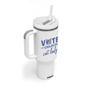 Vote Like A Childless Cat Lady Tumbler With Handle Support Kamala Madam President Harris 2024 TB10 Print Your Wear