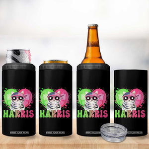 Harris 2024 Presidential Election 4 in 1 Can Cooler Tumbler Cat Lady Ladies for Kamala Madam President TB10 Print Your Wear