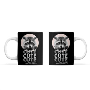 Cute Raccoon Coffee Mug But Feral Gag Gift For Her TB10 Black Print Your Wear