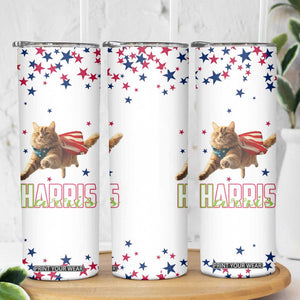 Harris 2024 Skinny Tumbler Cat Lady, Ladies for Kamala Madam President TB10 Print Your Wear