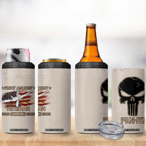 Veteran Suicide Prevention Awareness 4 in 1 Can Cooler Tumbler Patriotic USA Mental Health TB10 Print Your Wear