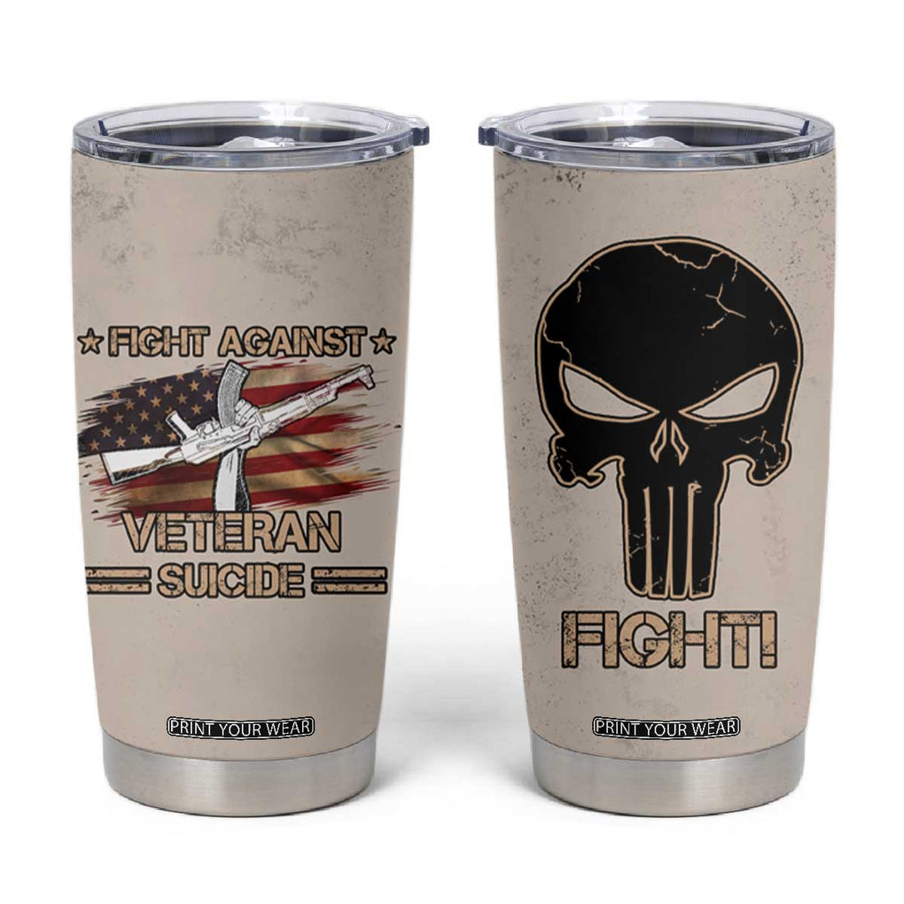 Veteran Suicide Prevention Awareness Tumbler Cup Patriotic USA Mental Health TB10 Black Print Your Wear