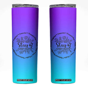 Suicide Prevention Awareness Skinny Tumbler Teal Purple Semicolon Stay Positive Saying Inspirational Gifts TB10 Teal Purple Print Your Wear