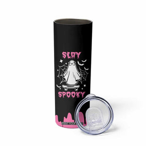 Halloween Ghost Slay Spooky Face Skinny Tumbler Pink Ghosts Funny Decoration Horror Gift TB10 Print Your Wear