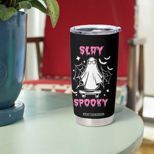 Halloween Ghost Slay Spooky Face Tumbler Cup Pink Ghosts Funny Decoration Horror Gift TB10 Print Your Wear