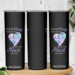 Suicide Prevention Awareness Skinny Tumbler Teal Purple Butterfly Your Wings Were Ready But Our Hearts Were Not Sympathy Gift for Family Members TB10 Print Your Wear