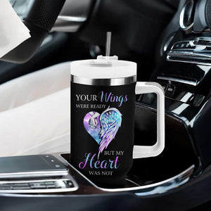 Suicide Prevention Awareness Tumbler With Handle Teal Purple Butterfly Your Wings Were Ready But Our Hearts Were Not Sympathy Gift for Family Members TB10 Print Your Wear