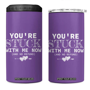 Anniversary Valentines Day Gifts 4 in 1 Can Cooler Tumbler You're Stuck With Me Gift for Girlfriend TB10 One Size: 16 oz Purple Print Your Wear