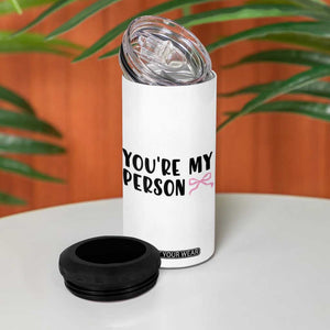 Valentines Day Gift For Her 4 in 1 Can Cooler Tumbler You're My Person Pink Bow Coquette Simple Modern TB10 Print Your Wear