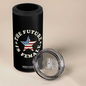 Harris 2024 Election 4 in 1 Can Cooler Tumbler The Future Is Female Kamala Madam President TB10 Print Your Wear