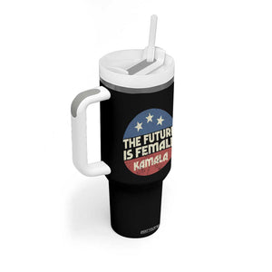 Harris 2024 Election Tumbler With Handle The Future Is Female Kamala Madam President TB10 Print Your Wear