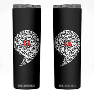 Harris 2024 Skinny Tumbler Comma La Funny Madam President Fans Of Kamala TB10 Black Print Your Wear