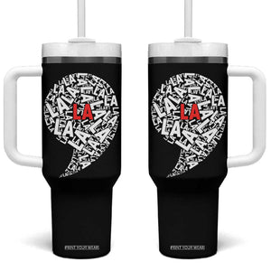 Harris 2024 Tumbler With Handle Comma La Funny Madam President Fans Of Kamala TB10 One Size: 40 oz Black Print Your Wear