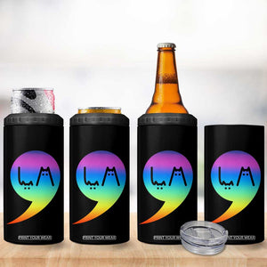 Harris Kamala 2024 Election 4 in 1 Can Cooler Tumbler Comma-La Funny Cat Ladies Vote Blue Madam President TB10 Print Your Wear