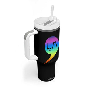 Harris Kamala 2024 Election Tumbler With Handle Comma-La Funny Cat Ladies Vote Blue Madam President TB10 Print Your Wear